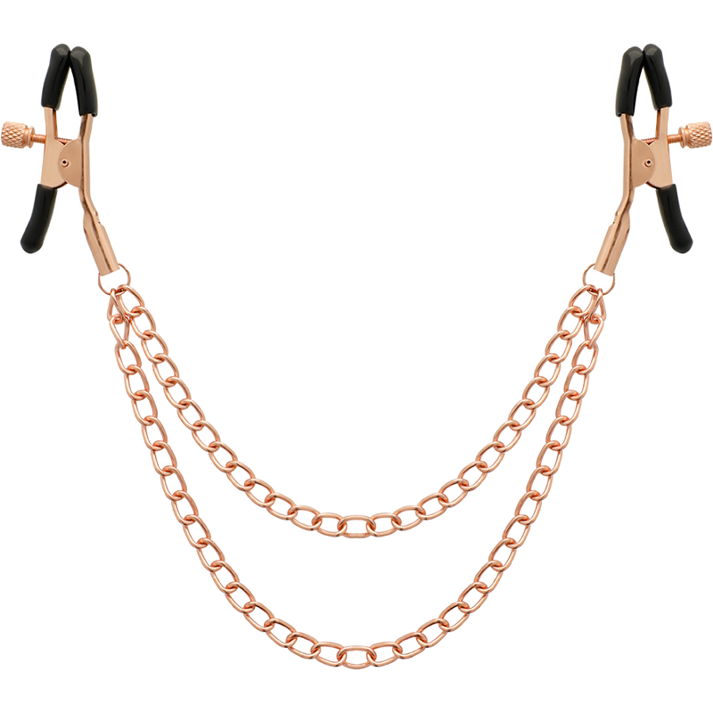 Pinze per capezzoli con catena - BEGME BLACK EDITION