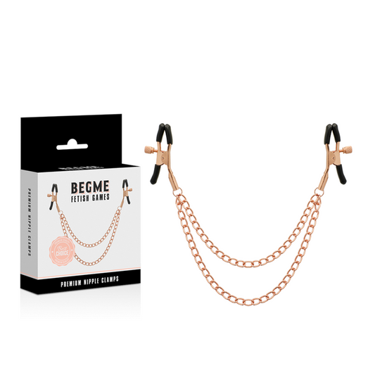 Pinze per capezzoli con catena - BEGME BLACK EDITION