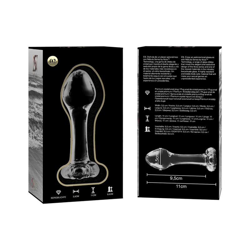 Il Plug Anale in Vetro Borosilicato di NEBULA SERIES BY IBIZA