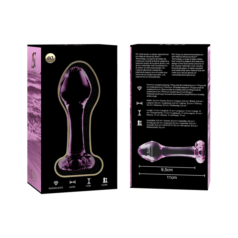 Il Plug Anale in Vetro Borosilicato di NEBULA SERIES BY IBIZA