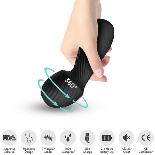 Massaggiatore e Vibratore Dazzle Piccolo Nero - ARMONY VIBRATORS