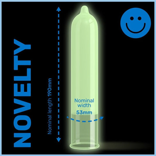 Pasante Preservativi Glow - Una luce nella notte